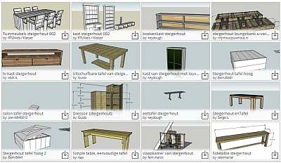 Hedendaags Eigen meubels maken - Doe het zelf Bouwtekening Steigerhout.eu DY-52